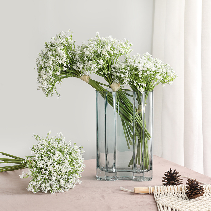Baby Breath Dried - 16 Uds flores artificiales Gypsophila blanca