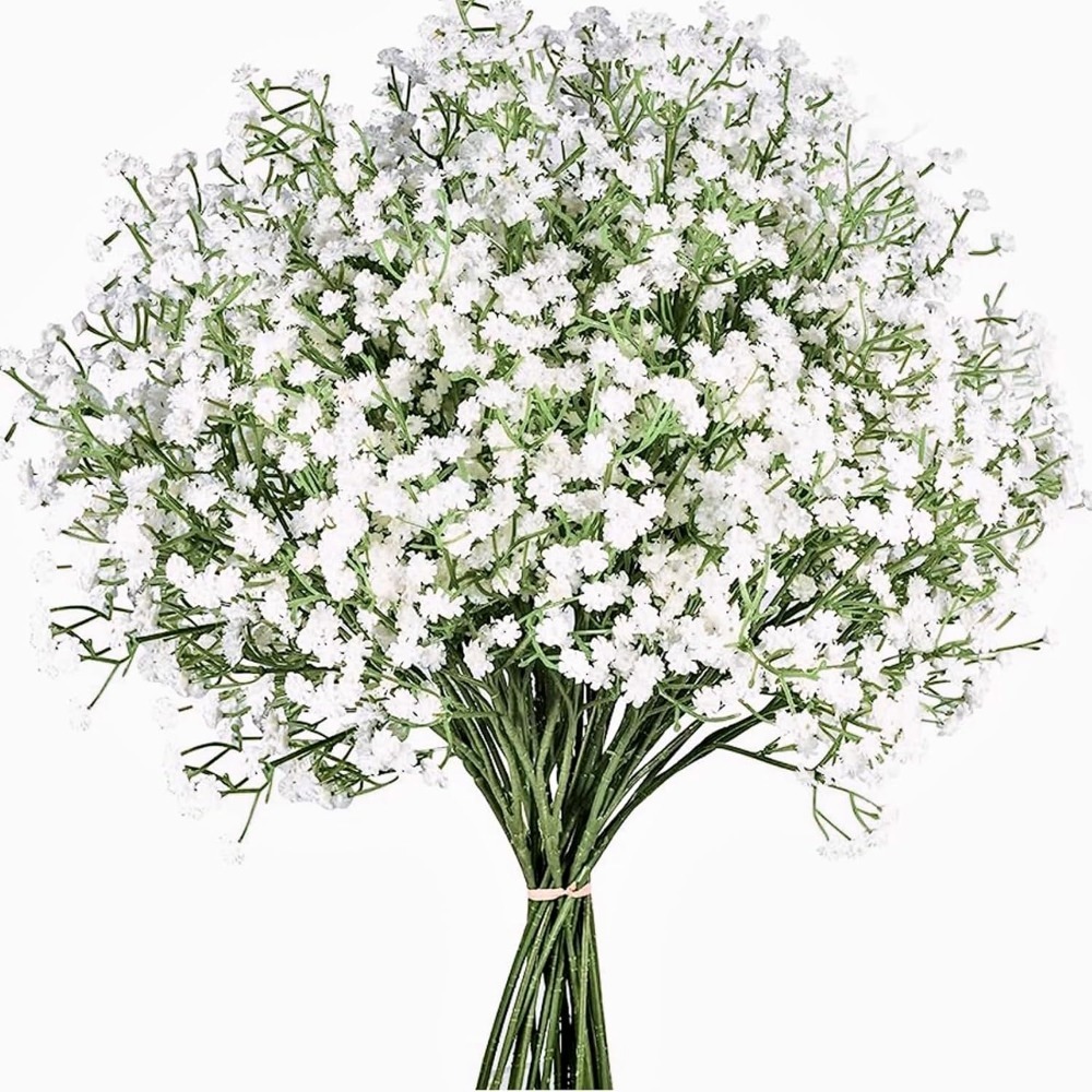 Baby Breath Dried - Flores Artificiales de Gypsophila Blancas de
