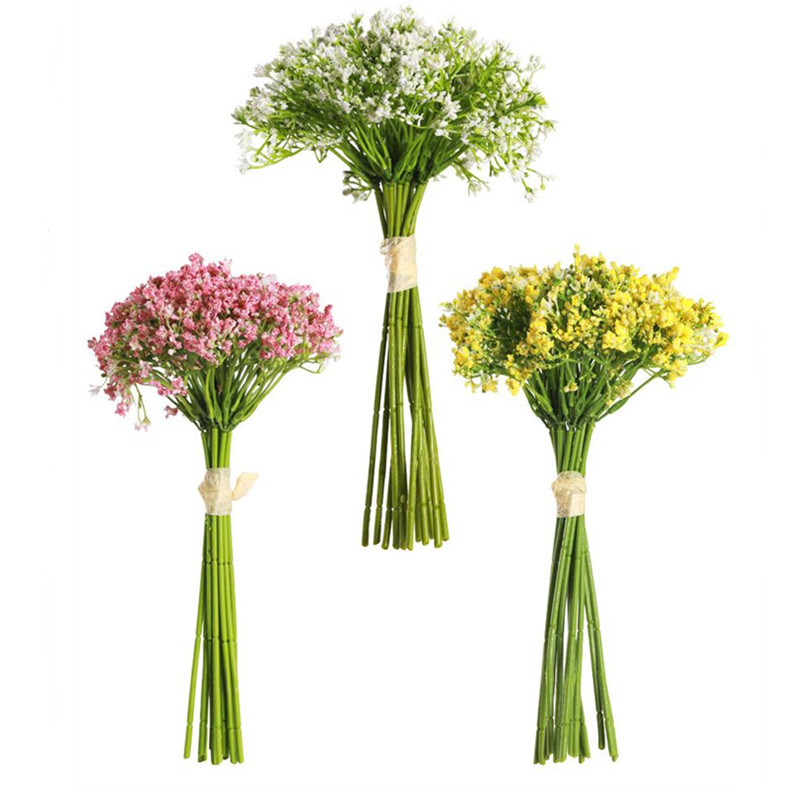 16 Uds flores artificiales Gyp - Baby Breath Dried reseña y precio