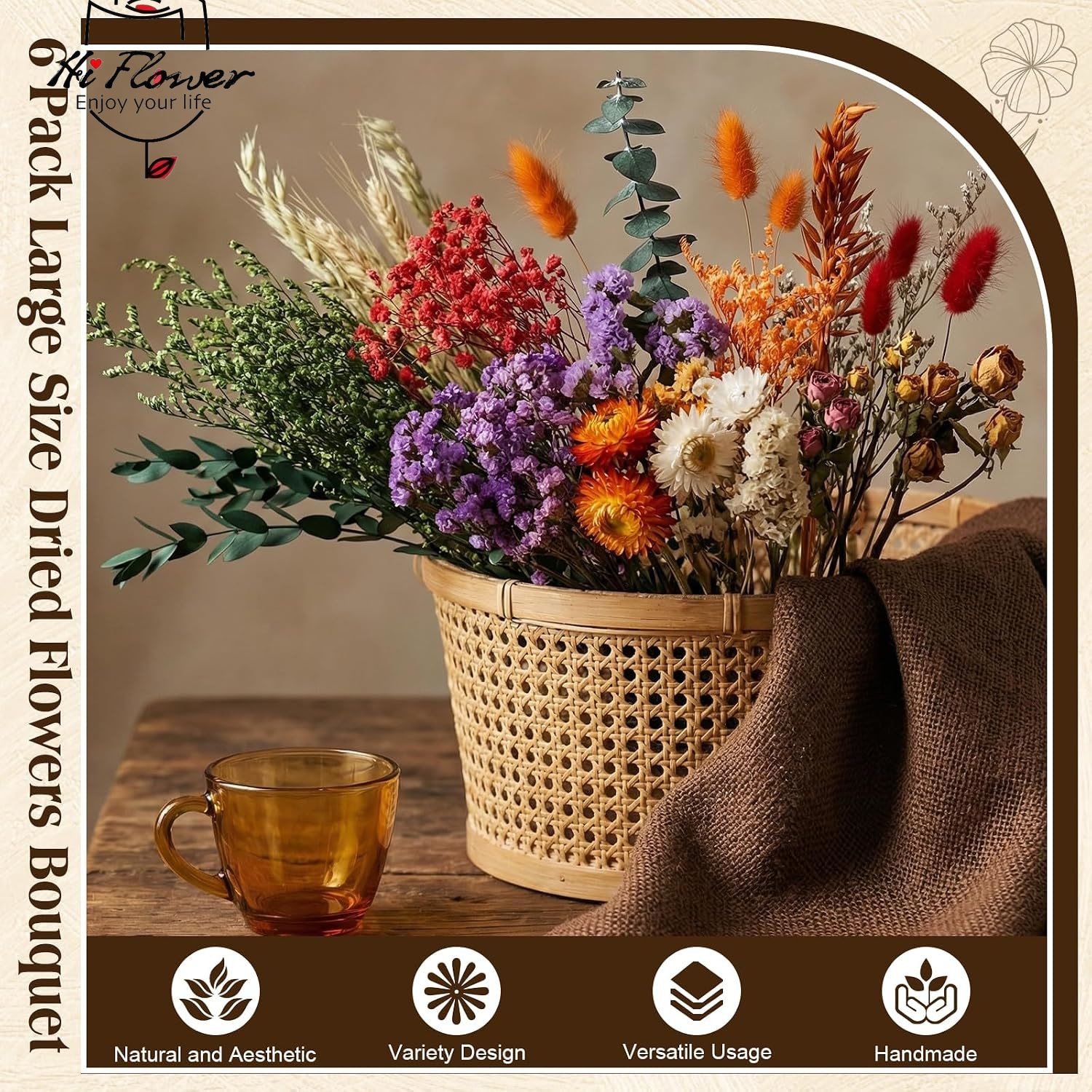6 Ramos de Flores Silvestres S - Baby Breath Dried reseña y precio